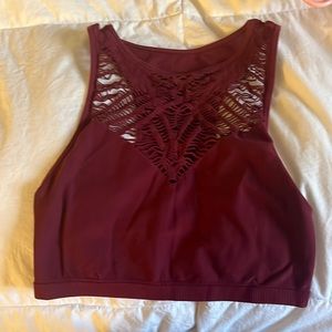 Burgundy barley top